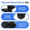 sourcing map 2-Piece Bevel Gear Set, Module 1, 1:2 Ratio (20T/40T), 90° Drive, 5/14 mm Keyway Bore view 4