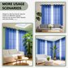 XUEXIAOH Sheer Eyelet Curtain 150 x 130 cm, Linen Look, Dark Blue view 2