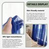 XUEXIAOH Sheer Eyelet Curtain 150 x 130 cm, Linen Look, Dark Blue view 4
