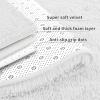 ZXIAOHUI Shaggy Rug 150 x 170 cm, Non-Slip, Plush, Super Soft, Modern Decor, Washable, White view 2