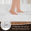 ZXIAOHUI Shaggy Rug 150 x 170 cm, Non-Slip, Plush, Super Soft, Modern Decor, Washable, White view 4