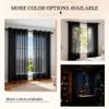 CHUNRONG Sheer Curtains 370 x 360 cm, Modern Grommet Curtains, Selectable Size and Color, Black view 2