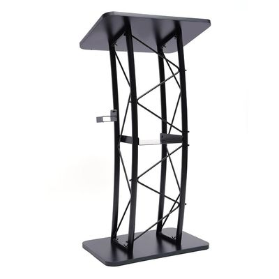 SJASD Standing Lectern with Wide Reading Surface and Storage Shelf