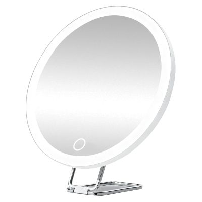 40X Lighted Makeup Magnifying Mirror, 15 cm, 3-Color LED
