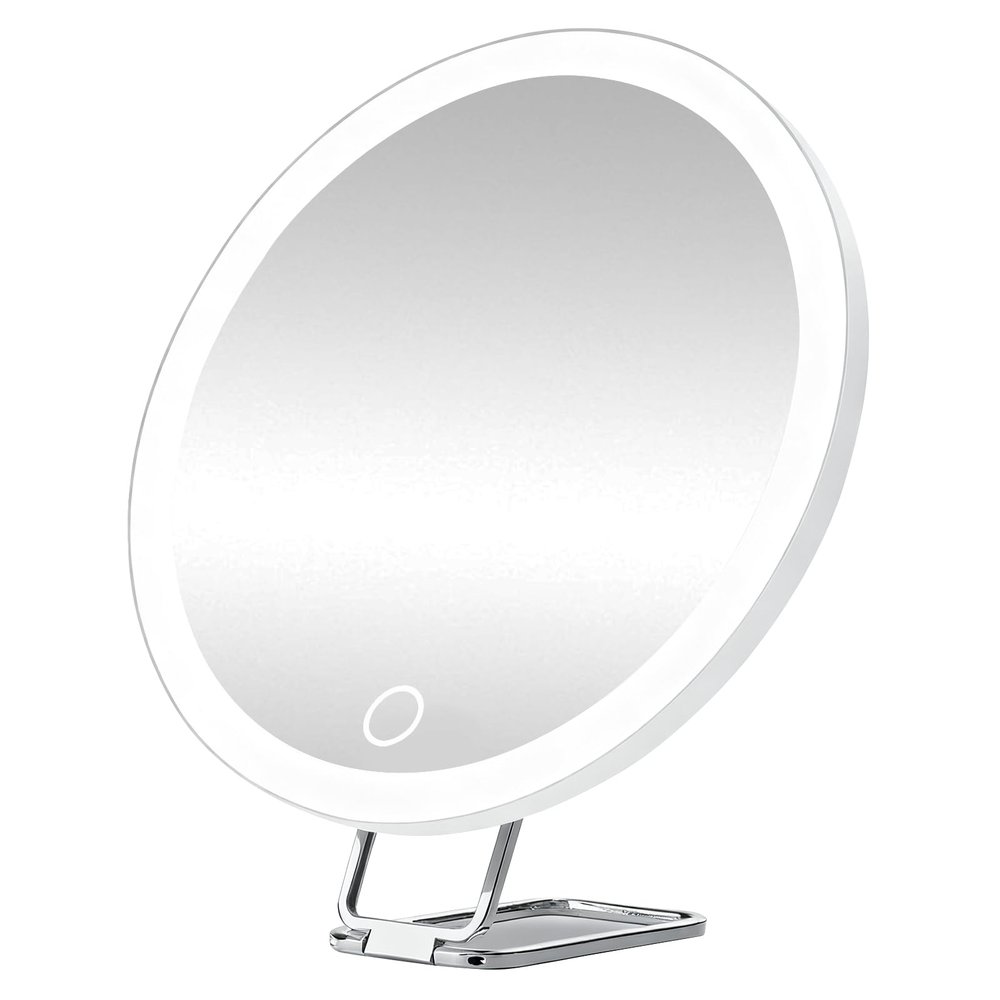 40X Lighted Makeup Magnifying Mirror, 15 cm, 3-Color LED