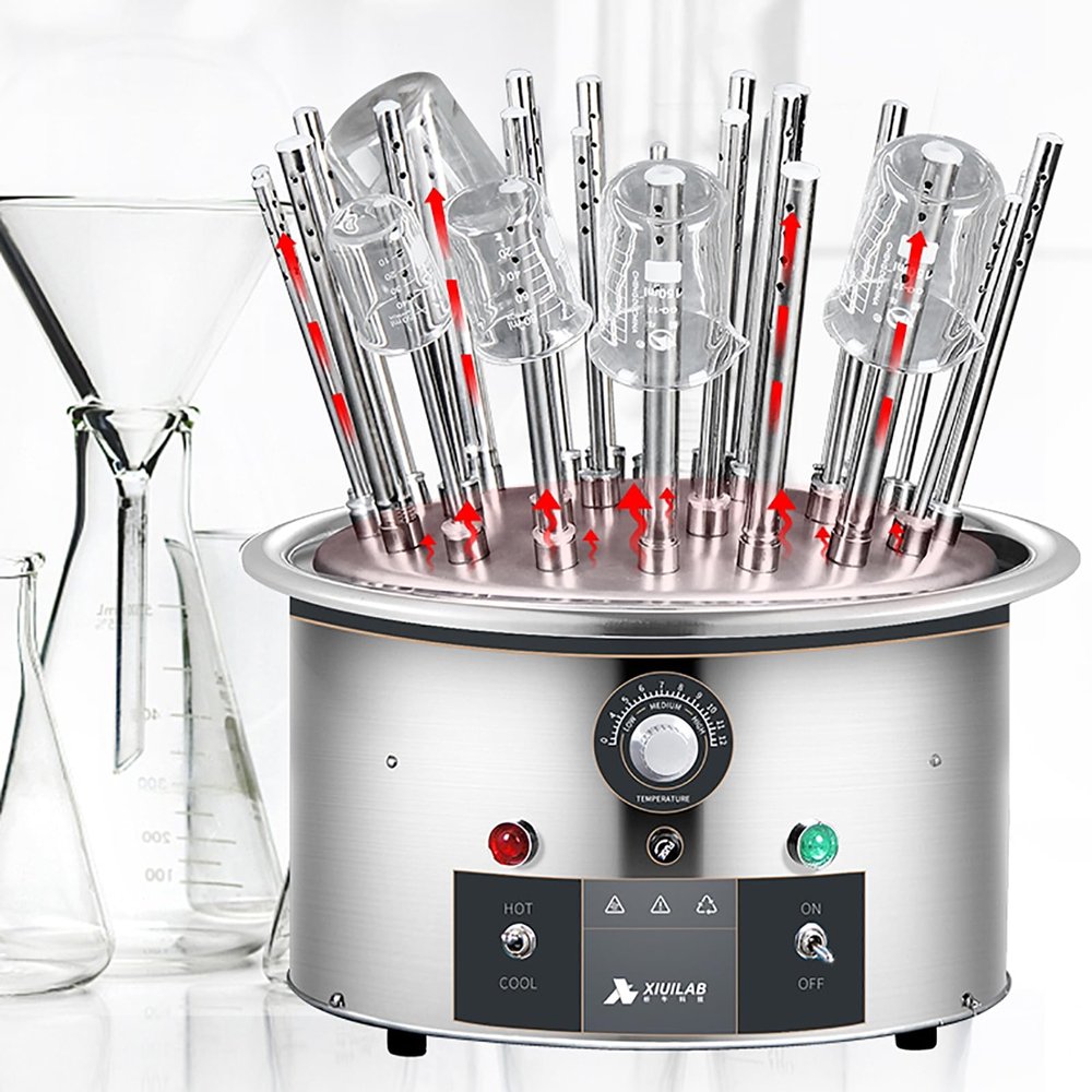 Electric Laboratory Glassware Dryer with Airflow, Adjustable 40–120°C