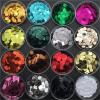 Plastic Sequins 10/15/20/25/30 mm, Flat Round PVC, Fuchsia, 25 mm, 60 pcs/10 g view 3