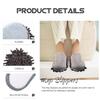 Floor Cleaning Slippers, 2 Pairs, Washable Flannel Chenille view 4