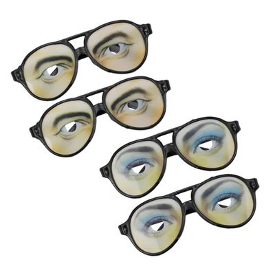 Decorative Novelty Party Glasses for Adults with Eye Pattern, 4