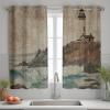 Tyafsgvqo Coastal Lighthouse Curtains with Grommets, 2-Piece Set, Retro Nautical view 4
