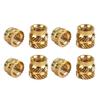 50 Knurled Brass Heat-Set Insert Nuts, M2–M6 Threads, Heat-Form Fasteners (6 mm × M4 × 7 mm) view 1