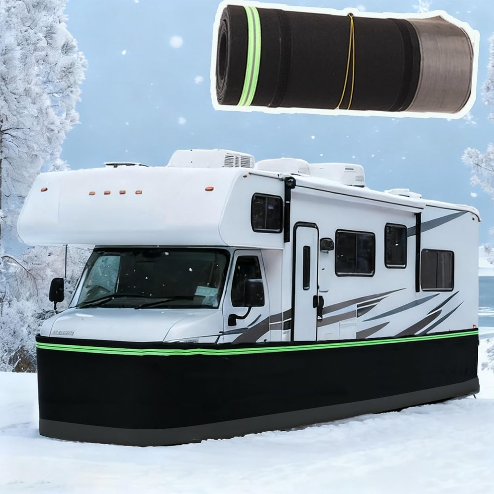 RV Skirting, Easy Installation, Insulated for Winter, 95 cm High, 32.0/27.5/26/24/13.5/11/8.5 m (30 m/98 ft)