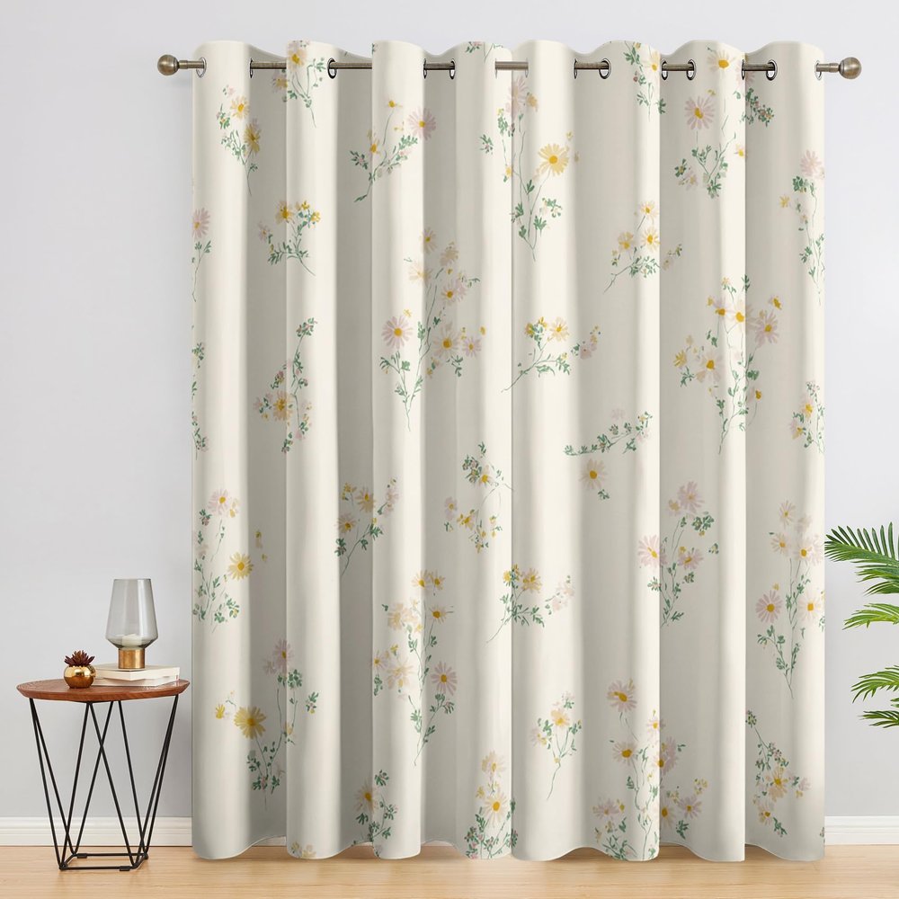 Botanical Floral Room-Darkening Curtains, 54 x 46 in, Set of 2