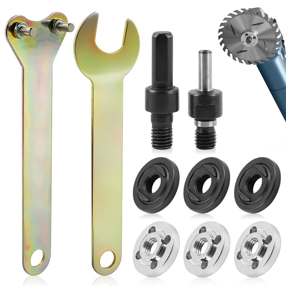 YIYICO Angle Grinder Adapter for Hand Drills, 10 mm Conversion Rod, 10-Piece Set