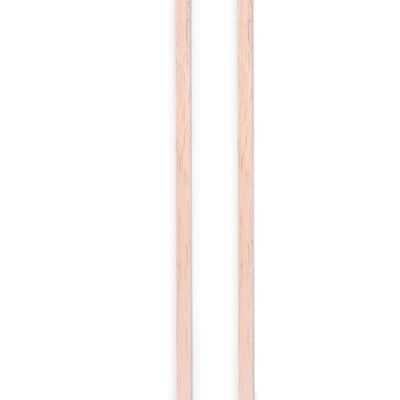 2 Square Wooden Sticks for Airplane Model Building, 300 x 3 x 3 mm