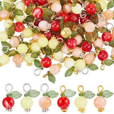 BEAMARKER 120-Piece 6-Style Acrylic Fruit Charms
