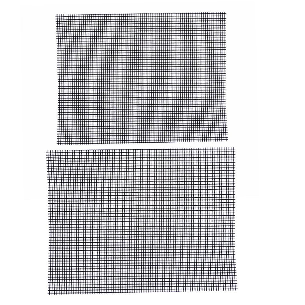 SEWACC 2-Piece Nonstick PTFE-Coated Fiberglass Grill Mats, Reusable, Heat-Resistant, 40 x 30 cm and 33 x 40 cm