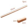 5-Pack Square Pine Wood Dowels, 10 cm Long, 2 cm Thick view 2