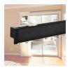 NOIRDA Single Aluminum Curtain Track, Wall/Ceiling Mount, Single-Track Room Divider Rail, Black, 540 cm (4 x 135 cm) view 1