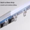 NOIRDA Single Aluminum Curtain Track, Wall/Ceiling Mount, Single-Track Room Divider Rail, Black, 540 cm (4 x 135 cm) view 2