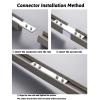 NOIRDA Single Aluminum Curtain Track, Wall/Ceiling Mount, Single-Track Room Divider Rail, Black, 540 cm (4 x 135 cm) view 3