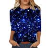 Foweknow Women's Sequin 3/4-Sleeve Top view 1
