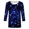 Foweknow Women's Sequin 3/4-Sleeve Top view 3