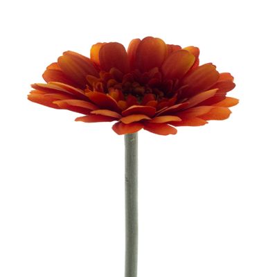 mucplants Artificial Gerbera Flower Pick, 47 cm, Silk Flower, Decorative Home Décor (Orange)