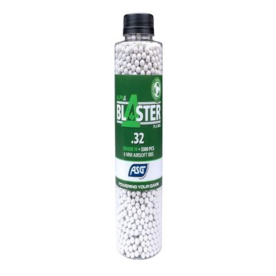 Alpha Blaster PLA 6 mm Bio Airsoft BBs, White, 3,300 Count, 0.32 g