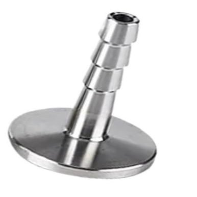 Stainless Steel Hose Adapter (8 mm to 108 mm), Tri-Clamp Hose Connector for Industrial Applications, 1 Piece (25 mm x 50.5 mm)