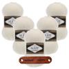 ALIZE Lanagold 62 Light Cream Premium Yarn, 5 x 100 g view 1