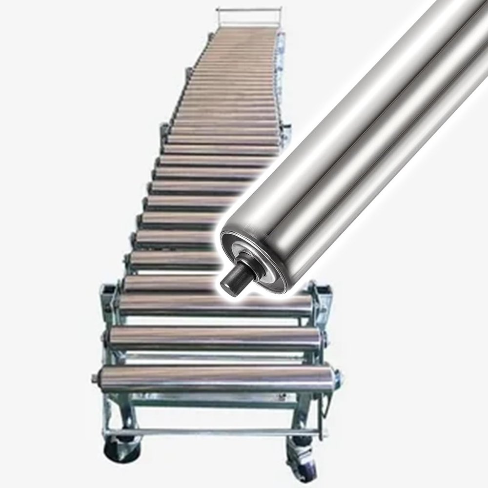 Conveyor Rollers, Gravity Rollers with 2 in Diameter, Easy-Installation Replacement Rollers for Warehouses/Factories, Quiet and Smooth Running (Pack of 20, 15.7 in/400 mm)
