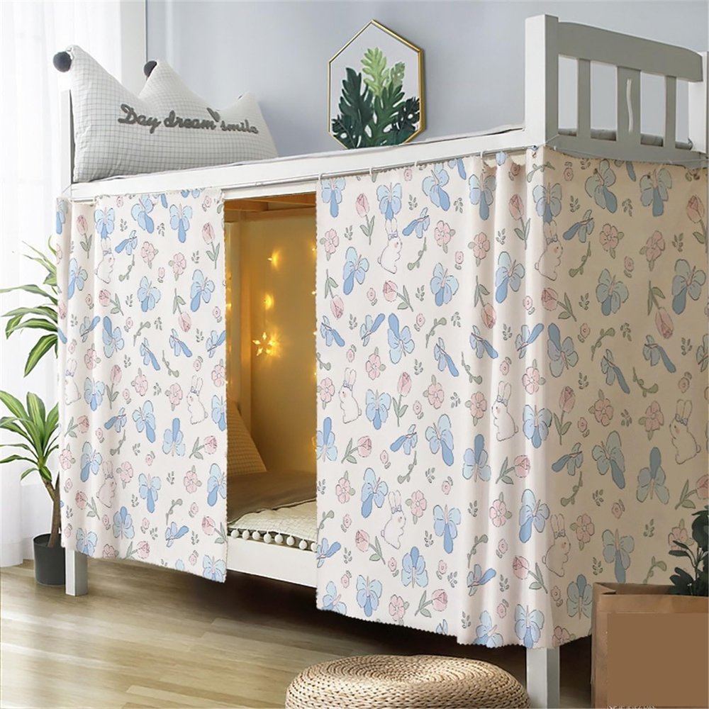 YAOHY Canopy Bed Curtain for Bunk Beds, Lower Bunk and Single Beds, 1.35 m, 1 Curtain
