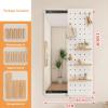 Wooden Pegboard Set with Mirror, Modular Wall Storage view 2