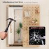 Wooden Pegboard Set with Mirror, Modular Wall Storage view 4