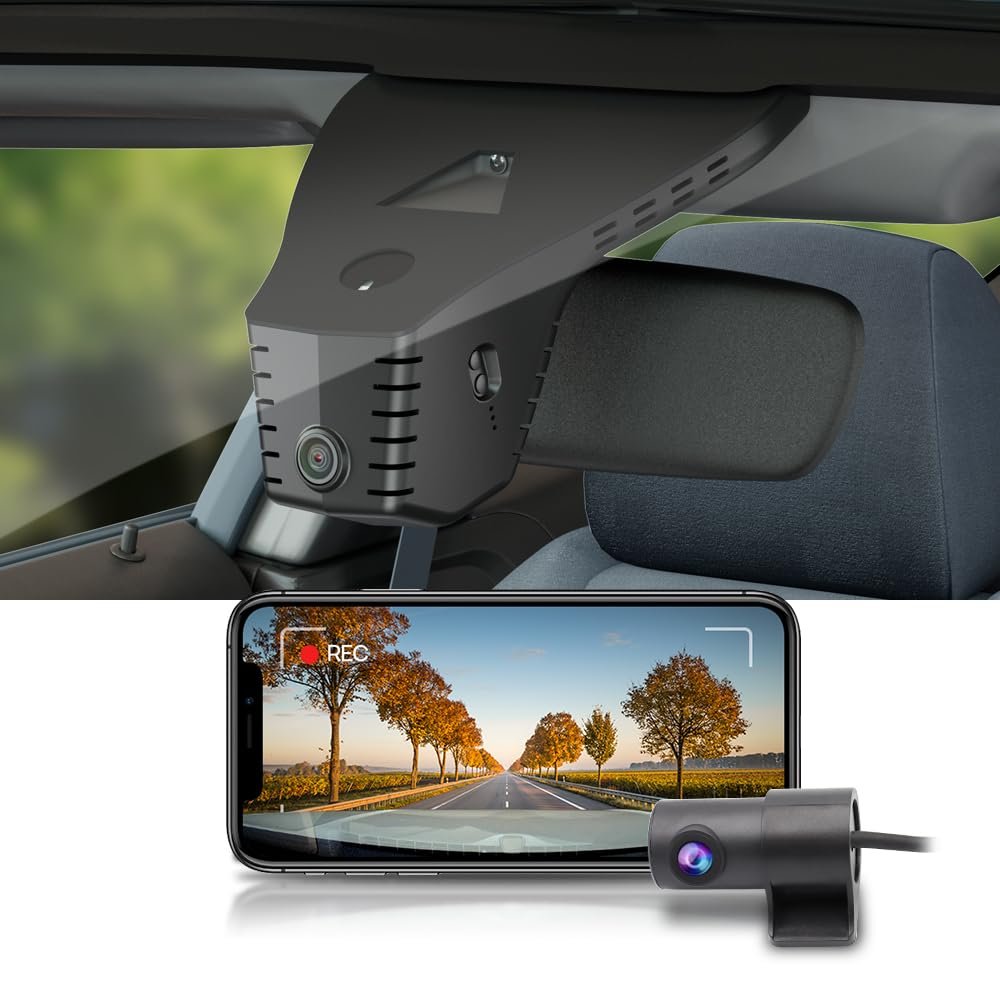 FITCAMX Dash Cam for Jeep Avenger 2023–2026, Front 2160P + Rear 1080P, D8700, OEM-Style, Wi-Fi, G-Sensor, WDR, 128GB Card