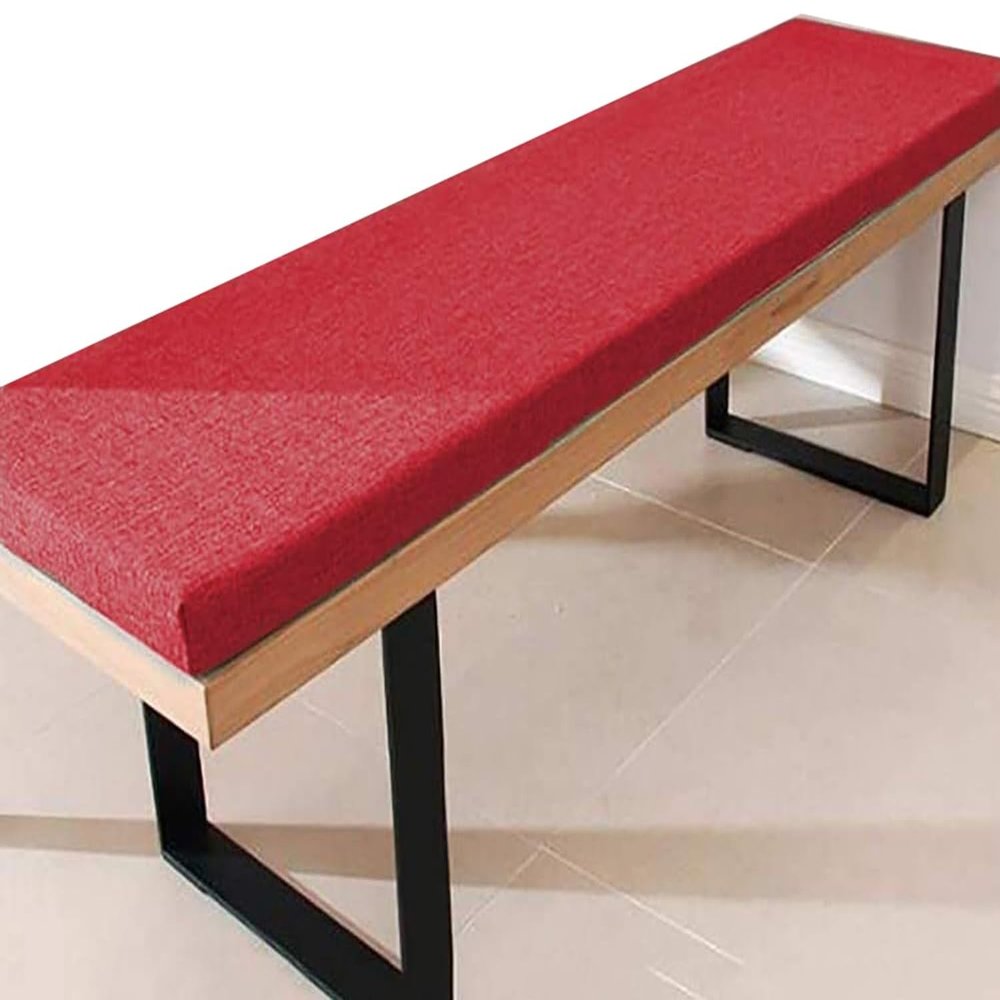 Burgundy Bench Cushion, 95 x 50 x 5 cm