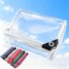 Clear Waterproof Tarp with Grommets, 185 x 350 cm view 1