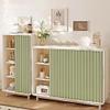 Custom-Made Foldable Cabinet Curtains with Sliding Rails, Green, W160 x H70 cm view 2