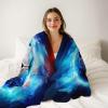 Women's Fantasy Football Pattern Flannel Fleece Blanket, Dark Blue, 100 x 130 cm view 4