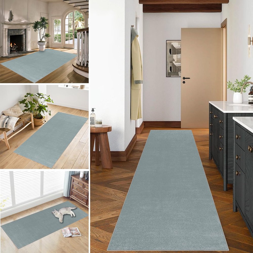 Runner Rug for Hallway and Kitchen, Non-Slip Washable Carpet, 40 x 180 cm