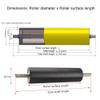 UZAMIRLEX Stainless Steel Conveyor Rollers, 2-Pack, Blue Polyurethane-Coated, Various Sizes (60 x 550 mm) view 4