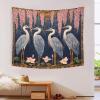 kaiyun Blue Heron Lily Pink Wisteria Wall Tapestry, Landscape Wall Art, 150 x 200 cm view 3