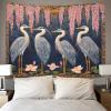 kaiyun Blue Heron Lily Pink Wisteria Wall Tapestry, Landscape Wall Art, 150 x 200 cm view 4