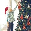 12.7 x 17.8 cm Organza Drawstring Gift Bags, Christmas Mesh Bags for Holiday Gifts (10 Pack) view 2