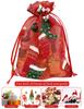 12.7 x 17.8 cm Organza Drawstring Gift Bags, Christmas Mesh Bags for Holiday Gifts (10 Pack) view 4