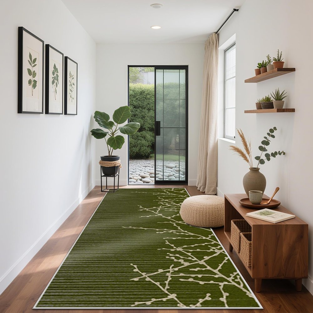 HAOYUES Non-Slip Washable Hallway Runner Rug, 80 x 100 cm