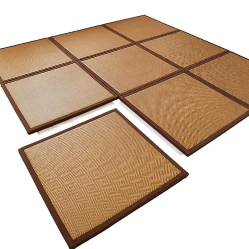 Japanese Rattan Floor Mat – Breathable Rug for Living Room, Bedroom & Tea Terrace