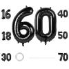 GoldRock XXL Black 60th Birthday Number Balloon, 40-Inch Foil Balloon Decoration view 1