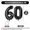 GoldRock XXL Black 60th Birthday Number Balloon, 40-Inch Foil Balloon Decoration view 2